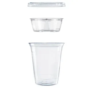 Dart® Clear PET Grab n Go Kit Combo with Insert, 12 oz, Plastic, Clear, 500/Carton