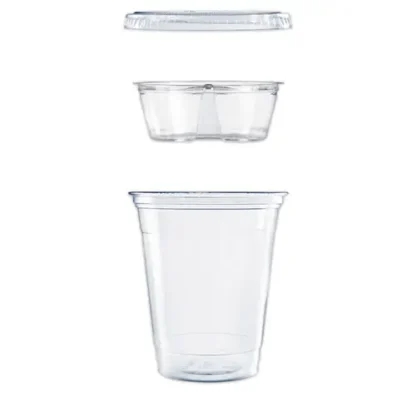 Dart® Clear PET Grab n Go Kit Combo with Insert, 12 oz, Plastic, Clear, 500/Carton