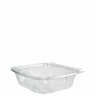 Dart® ClearPac SafeSeal rPET Tamper-Resistant Container with Flat Lid, 24 oz, Clear, 100/Bag, 2 Bags/Carton