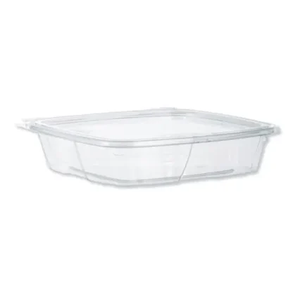 Dart® ClearPac SafeSeal Tamper-Resistant/Evident Containers, Flat Lid, 35 oz, Clear, Plastic, 100/Bag, 2 Bags/Carton