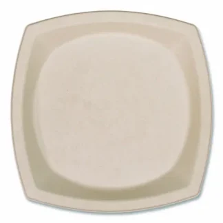 Dart® Compostable Molded Fiber Dinnerware, ProPlanet Seal, Plate, Tan, 500/Carton