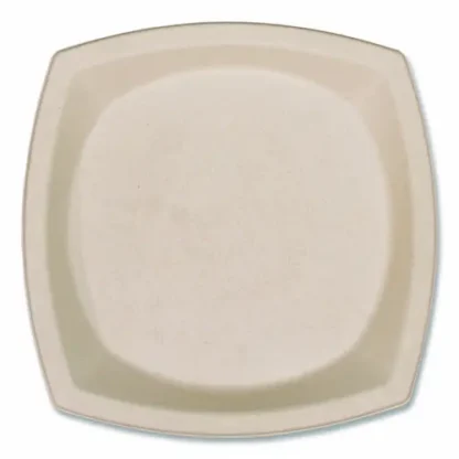 Dart® Compostable Molded Fiber Dinnerware, ProPlanet Seal, Plate, Tan, 500/Carton