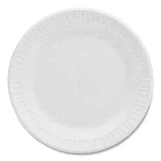 Dart® Concorde Foam Plate, 6" dia, White, 1,000/Carton