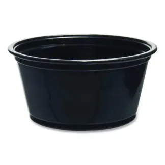 Dart® Conex Complements Portion/Medicine Cups, 2 oz, Plastic, Black
