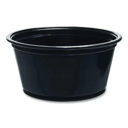 Dart® Conex Complements Portion/Medicine Cups, 2 oz, Plastic, Black