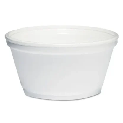 Dart® Foam Container, Extra Squat, 8 oz, White, 1,000/Carton