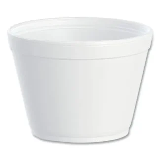 Dart® Foam Containers, Extra Squat, 16 oz, White