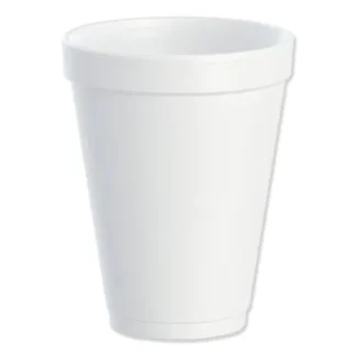 Dart® Foam Drink Cups, 12 oz, White, 25/Bag, 40 Bags/Carton