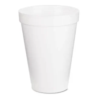 Dart® Foam Drink Cups, 12 oz, White, 25/Pack