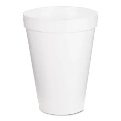Dart® Foam Drink Cups, 12 oz, White, 25/Pack