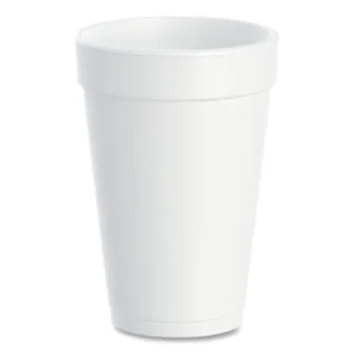 Dart® Foam Drink Cups, 16 oz, White, 20/Bag, 25 Bags/Carton