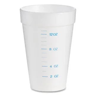 Dart® Graduated Foam Medical Cups, 16 oz, White, 25/Pack, 40 Packs/Carton