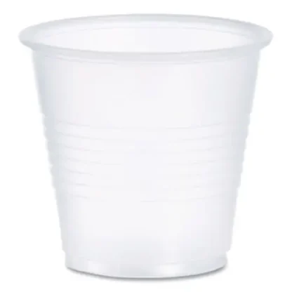 Dart® High-Impact Polystyrene Cold Cups, 3.5 oz, Translucent, 100/Sleeve, 25 Sleeves/Carton