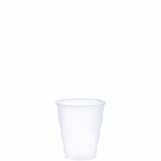 Dart® High-Impact Polystyrene Cold Cups, 5 oz, Plastic, Translucent, 100/Sleeve, 25 Sleeves/Carton