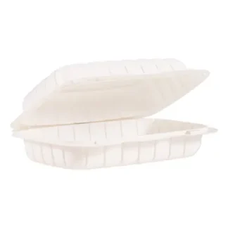 Dart® Hinged Lid Containers, Hoagie Container, White Plastic, 200/Carton