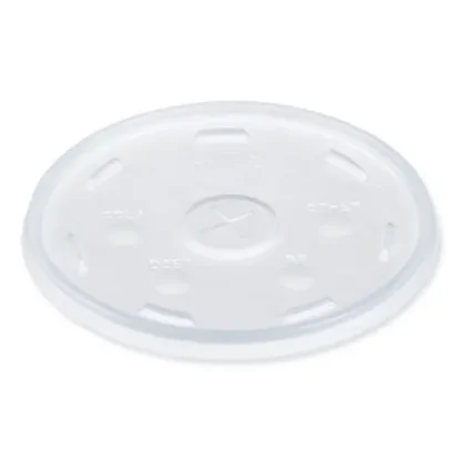 Dart® Lids for Foam Cups and Containers, Fits 32 oz/44 oz/60 oz Hot Cups, Plastic, Translucent, 1,000/Carton