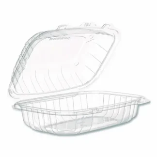 Dart® Microwaveable Hinged Containers, ProPlanet, Clear Plastic, 300/Carton