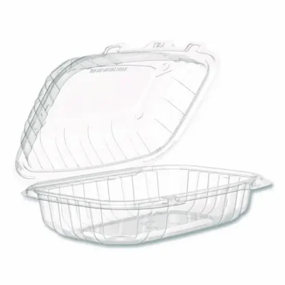 Dart® Microwaveable Hinged Containers, ProPlanet, Clear Plastic, 300/Carton