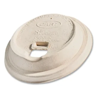 Dart® Molded Fiber Lids for Paper Cups, ProPlanet Seal, Fits 10 oz to 24 oz Hot Cups, Tan, 1,000/Carton