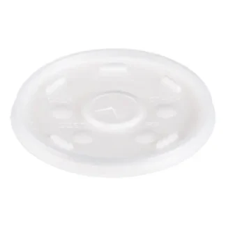 Dart® Plastic Lids, Straw-Slot, Fits 12 oz to 24 oz Hot/Cold Foam Cups, Translucent, 100/Pack, 10 Packs/Carton