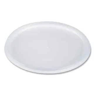 Dart® Plastic Lids for Foam Containers, Flat, Vented, Translucent, 100/Pack, 5 Packs/Carton
