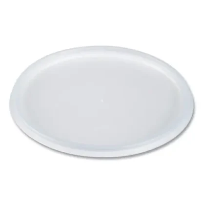 Dart® Plastic Lids for Foam Containers, Flat, Vented, Translucent, 100/Pack, 5 Packs/Carton