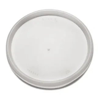 Dart® Plastic Lids for Foam Cups, Bowls and Containers, Flat, Vented, Fits 6 oz to 32 oz, Translucent, 100/Pack, 10 Packs/Carton