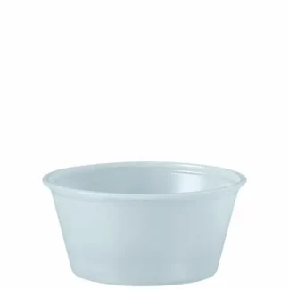 Dart® Polystyrene Portion Cups, 3.25 oz, Plastic, Translucent, 250/Bag, 10 Bags/Carton