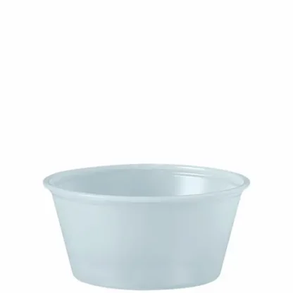 Dart® Polystyrene Portion Cups, 3.25 oz, Plastic, Translucent, 250/Bag, 10 Bags/Carton