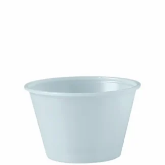 Dart® Polystyrene Portion Cups, 4 oz, Plastic, Translucent, 250/Bag, 10 Bags/Carton