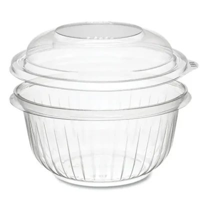 Dart® PresentaBowls Bowl/Lid Combo-Paks with Dome Lid, Clear Plastic, 16 oz, 63/Pack, 4 Packs/Carton