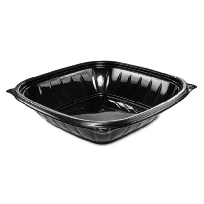 Dart® PresentaBowls Pro Black Square Bowls, 32 oz, Plastic, 63/Bag, 4 Bags/Carton