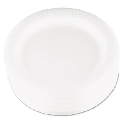 Dart® Quiet Classic Laminated Foam Dinnerware Plate, 9" Diameter, White, 500/Carton