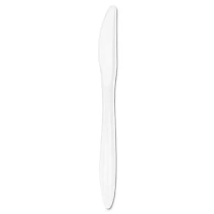 Dart® Style Setter Mediumweight Plastic Knives, White, 1,000/Carton