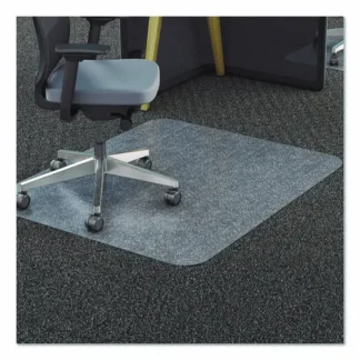 deflecto® All Day Use Chair Mat - All Carpet Types, 36 x 48, Rectangular, Clear