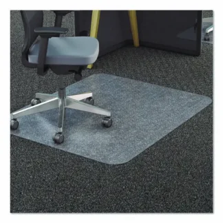deflecto® All Day Use Chair Mat - All Carpet Types, 46 x 60, Rectangle, Clear