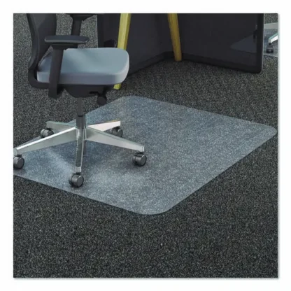 deflecto® All Day Use Chair Mat - All Carpet Types, 46 x 60, Rectangle, Clear