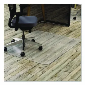 deflecto® All Day Use Chair Mat - Hard Floors, 45" x 53", Rectangle, Clear
