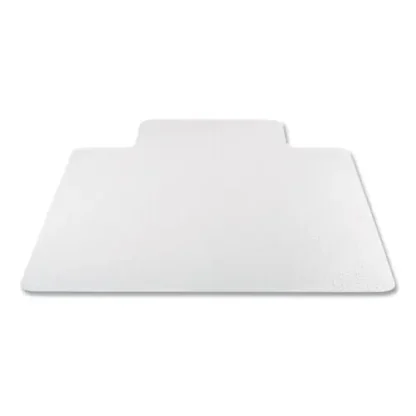 deflecto® Antimicrobial Chair Mat, Medium Pile Carpet, 53" x 45", Lipped, Clear