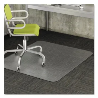 deflecto® DuraMat Moderate Use Chair Mat, Low Pile Carpet, 46" x 60", Rectangle, Clear