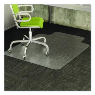 deflecto® DuraMat Moderate Use Chair Mat for Low Pile Carpet, Wide Lipped, Clear, 46" x 60"