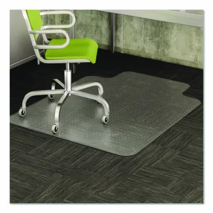 deflecto® DuraMat Moderate Use Chair Mat for Low Pile Carpet, Wide Lipped, Clear, 46" x 60"