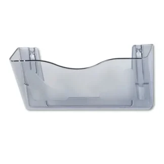 deflecto® Euro-Style DocuPocket Landscape Wall File, Smoke, 15" x 4" x 6.63"