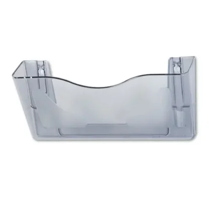 deflecto® Euro-Style DocuPocket Landscape Wall File, Smoke, 15" x 4" x 6.63"