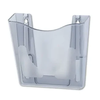 deflecto® Euro-Style DocuPocket Portrait Wall File, Smoke, 10.25" x 4" x 10"