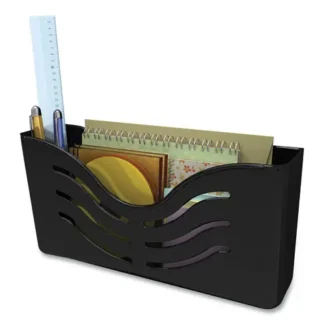 deflecto® EZ Link Magnetic Wall Mount Supply Organizer, Black