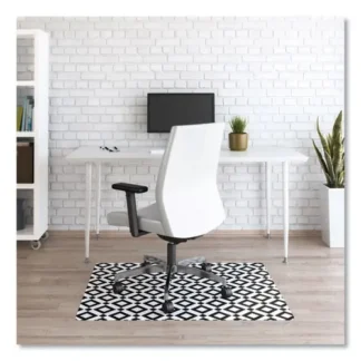 deflecto® FashionMat Chair Mat, Diamonds, 35 x 40, Rectangular