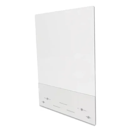 deflecto® Mounting Safety Barrier with Full Shield and Brace, Acrylic, Clear, 2/Carton