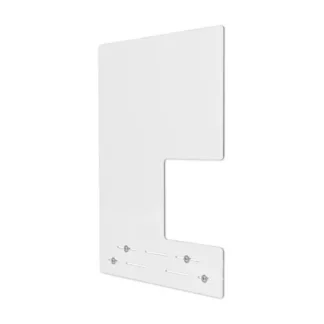 deflecto® Mounting Safety Barrier with Side Pass Thru, Acrylic, Clear, 2/Carton