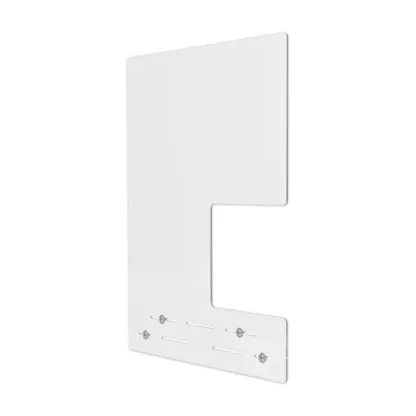 deflecto® Mounting Safety Barrier with Side Pass Thru, Acrylic, Clear, 2/Carton